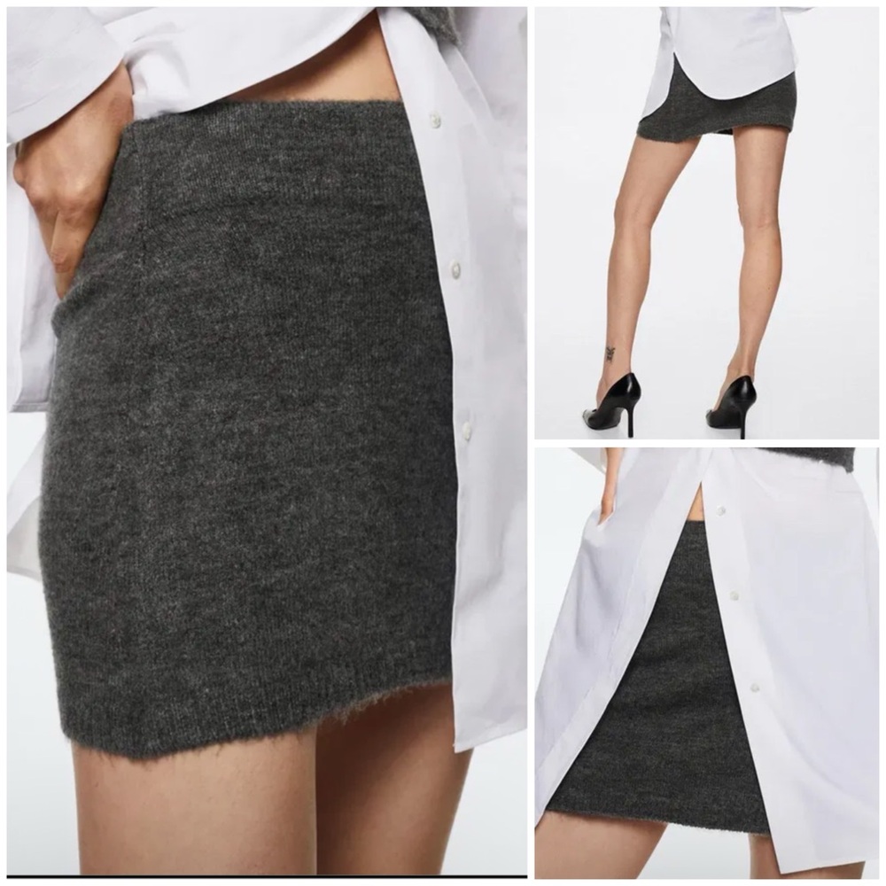 NWT Mango Knitted Mini Skirt Size Large
